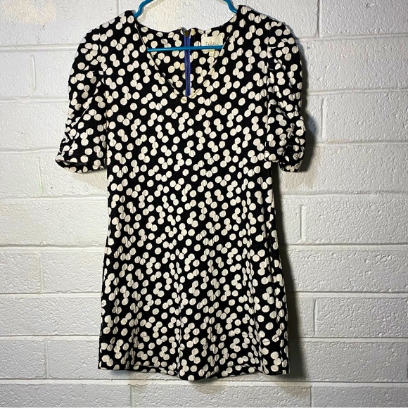 Deletta Dresses & Skirts - Gorgeous Deletta Anthropolgie Polka Dot Dress V Neck Blue Zipper XS - flaw